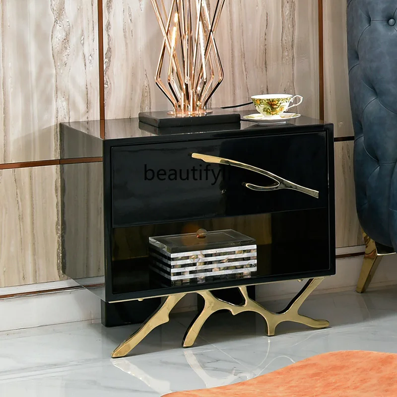 zqSimple and Light Luxury Bedside Table Installation-Free Paint Bedroom Creative Bedside Cabinet
zqSimple and Light Luxury Bedside Table Installation-Free Paint Bedroom Creative Bedside Cabinet