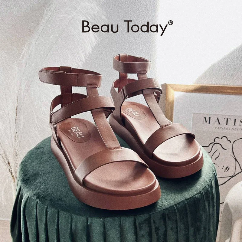 Summer Gladiator Sandals Women Calfskin Leather Open Toe T-bar Strap Hook & Loop Summer Ladies Shoes Handmade 07130
Summer Gladiator Sandals Women Calfskin Leather Open Toe T-bar Strap Hook & Loop Summer Ladies Shoes Handmade 07130