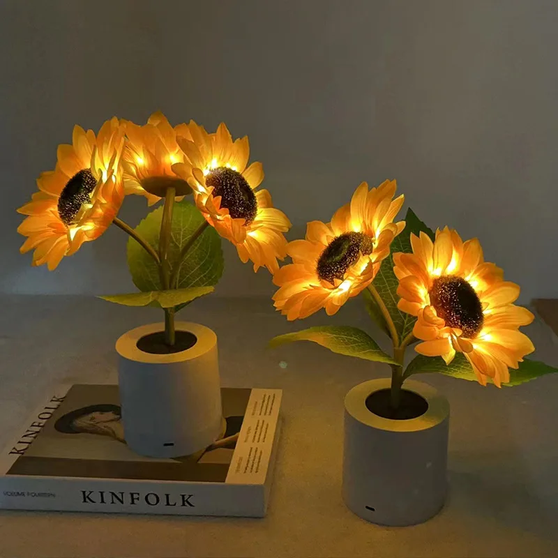 Sunflower LED Table Lamp Romantic Rose Valentine Fairy Light Tulip Tree Night Light USB Rose Flower Lighting Home Party Gift
Sunflower LED Table Lamp Romantic Rose Valentine Fairy Light Tulip Tree Night Light USB Rose Flower Lighting Home Party Gift
