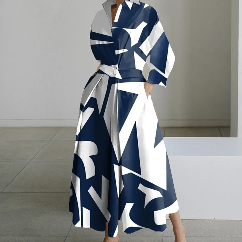 Summer New Turn-down Shirts Midi Dress Women Fashion Printed Sleeveless Long Dress Elegant Office Lady Pocket Vestidos Dresses
Summer New Turn-down Shirts Midi Dress Women Fashion Printed Sleeveless Long Dress Elegant Office Lady Pocket Vestidos Dresses