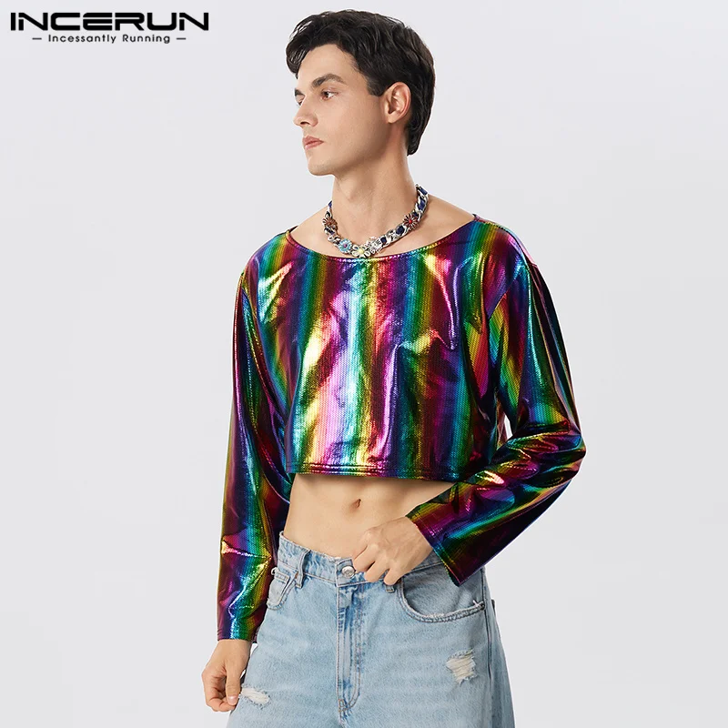 INCERUN Cropped Tops 2023 Party Shows Style Men's Flash Element Fabric T-shirts Casual Well Fitting Long Sleeved Camiseta S-5XL
INCERUN Cropped Tops 2023 Party Shows Style Men's Flash Element Fabric T-shirts Casual Well Fitting Long Sleeved Camiseta S-5XL