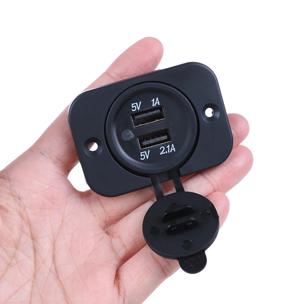 1 Set 2 port USB Socket Dual 2 USB Outlet 1A & 2.1A Port Socket Charger 12V-24V for 12V Motorcycle Motor Vehicles
1 Set 2 port USB Socket Dual 2 USB Outlet 1A & 2.1A Port Socket Charger 12V-24V for 12V Motorcycle Motor Vehicles