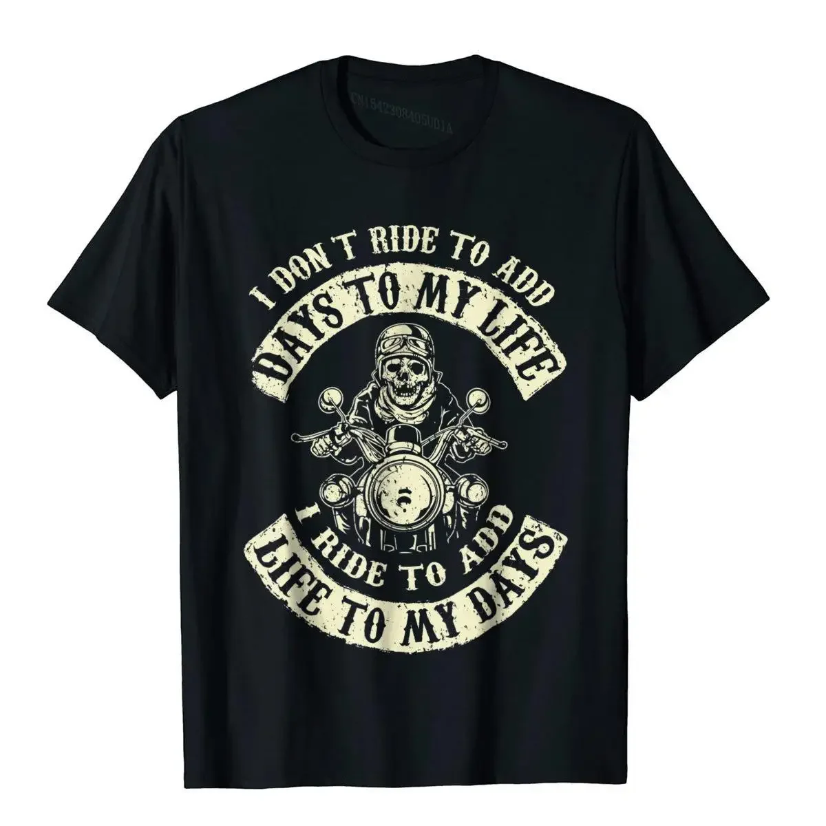 Футболка мужская с принтом I Ride To Add Life My Days Badass хлопковая пляжная Простая рубашка