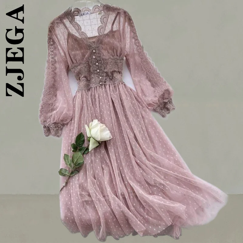 Zjega Puff Sleeves Women Spring Autumn Dress Lace Crochet V-neck Maxi Dress Dresses Oversized Loose Basic Dress Vestidos Female
Zjega Puff Sleeves Women Spring Autumn Dress Lace Crochet V-neck Maxi Dress Dresses Oversized Loose Basic Dress Vestidos Female