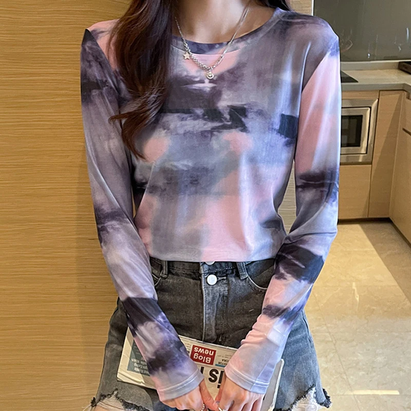 All-Match Creative Tie-Dye Round Neck Long-Sleeved Comfortable Mesh Summer New Fashion Women'S Sunscreen Bottoming Shirt
All-Match Creative Tie-Dye Round Neck Long-Sleeved Comfortable Mesh Summer New Fashion Women'S Sunscreen Bottoming Shirt