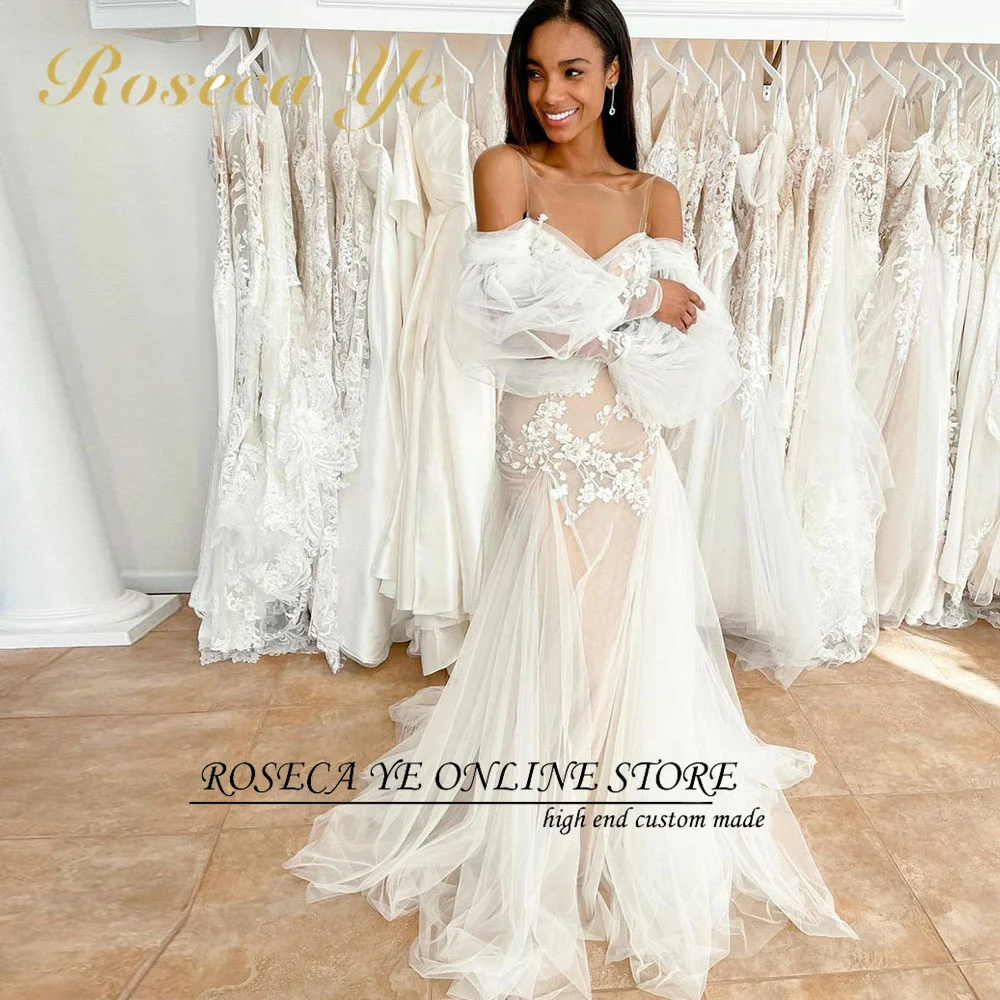 Roseca Ye Meat Pink A Line Wedding Dresses 2022 Off the Shoulder Lace Appliques Beach Bridal Gown Tulle Wedding Gowns For Bride
Roseca Ye Meat Pink A Line Wedding Dresses 2022 Off the Shoulder Lace Appliques Beach Bridal Gown Tulle Wedding Gowns For Bride