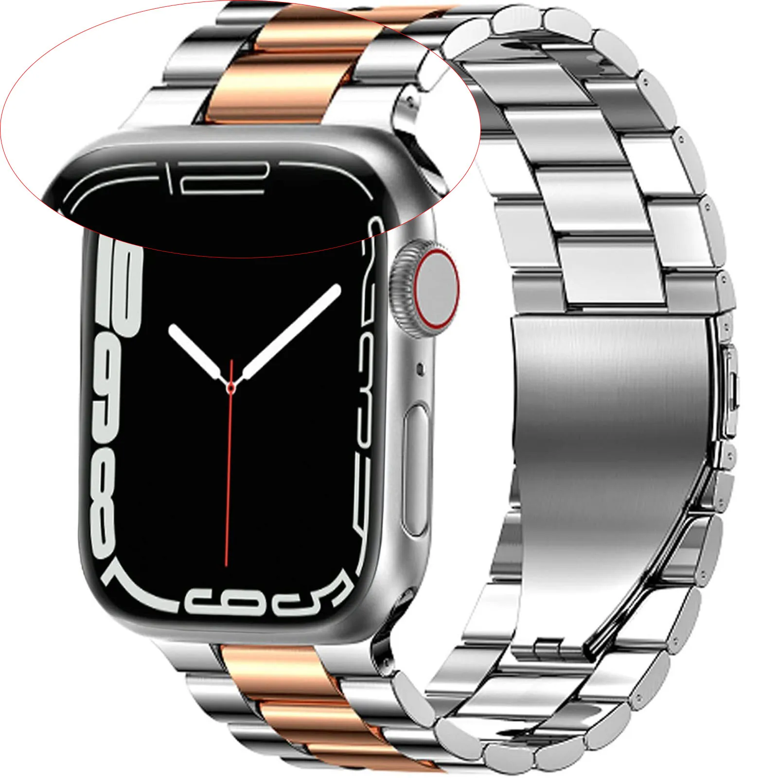 For Apple Watch Strap Stainless Steel 38mm 42mm 40mm 44mm 45mm Series 7 6 SE 5 4 3 2 1 iWatch Band Accessories Metal 41MM
For Apple Watch Strap Stainless Steel 38mm 42mm 40mm 44mm 45mm Series 7 6 SE 5 4 3 2 1 iWatch Band Accessories Metal 41MM