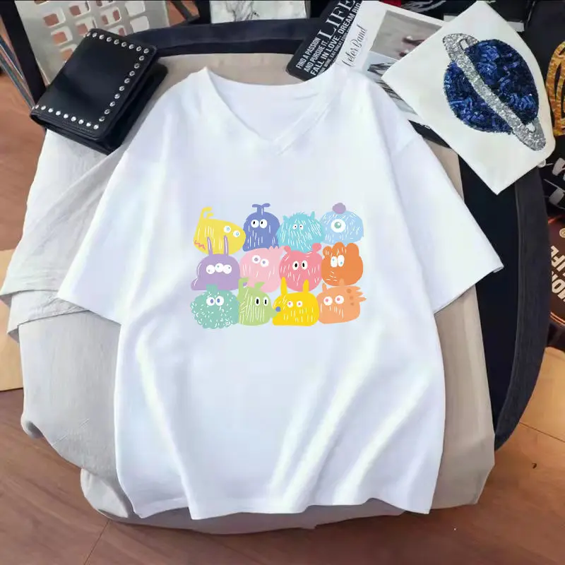 100% Cotton T-shirts Women Harajuku y2k Clothes Loose Anime Monster Photo Print Summer Fashion Short Sleeved T Shirt Female Tops
100% Cotton T-shirts Women Harajuku y2k Clothes Loose Anime Monster Photo Print Summer Fashion Short Sleeved T Shirt Female Tops