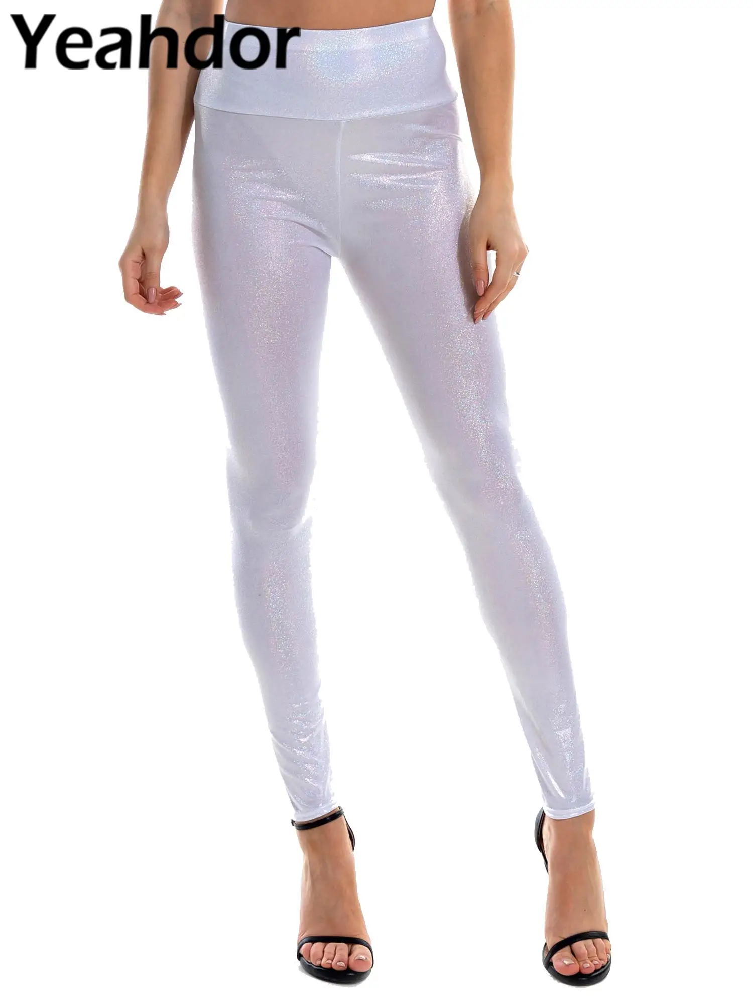 Women High Waist Wide Elastic Waistband Metallic Fabric Leggings Tight-fitting Capris Sport Pants Leggings skinny
Women High Waist Wide Elastic Waistband Metallic Fabric Leggings Tight-fitting Capris Sport Pants Leggings skinny