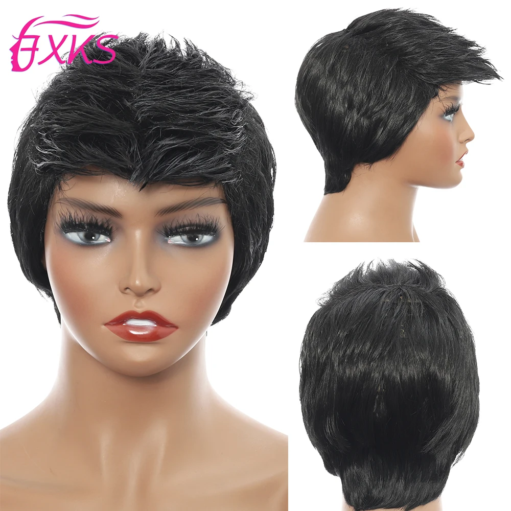 Black Short Synthetic Hair Wigs Special Wavy Hair Synthetic Wigs Full Machine Made Hair Wigs 6Inch 150% For Black Women FXKS
Black Short Synthetic Hair Wigs Special Wavy Hair Synthetic Wigs Full Machine Made Hair Wigs 6Inch 150% For Black Women FXKS