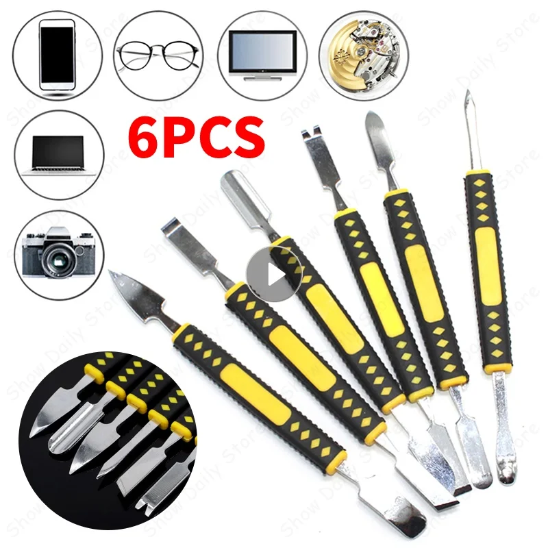6PCS/set Metal Crowbar Small Metal Spudger Pry Opening Repair Tools Kit For Mobile Phone Metal Crowbar Pry Bar Repair Tool Set
6PCS/set Metal Crowbar Small Metal Spudger Pry Opening Repair Tools Kit For Mobile Phone Metal Crowbar Pry Bar Repair Tool Set