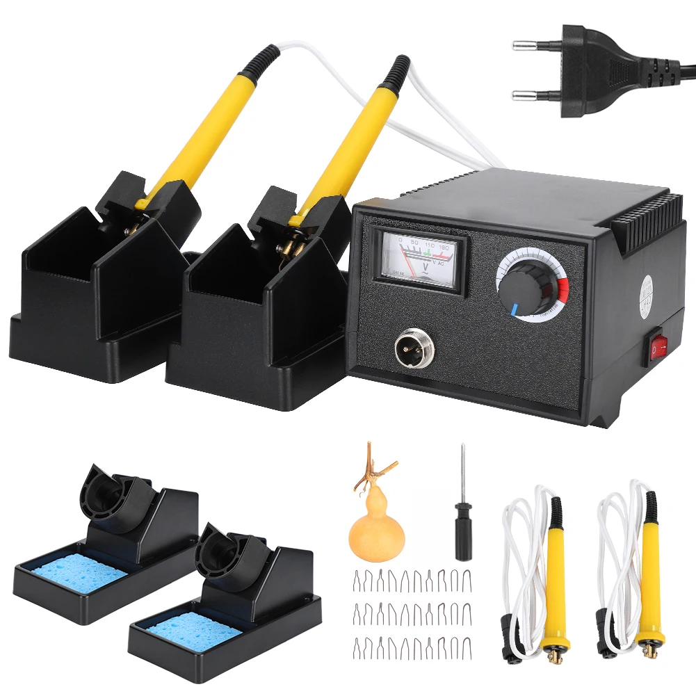 Wood Burning Tool Kit Professional Thermostat Pyrography Engraving Electric Iron Pen(EU Plug 220V ) Wood Wood
Wood Burning Tool Kit Professional Thermostat Pyrography Engraving Electric Iron Pen(EU Plug 220V ) Wood Wood