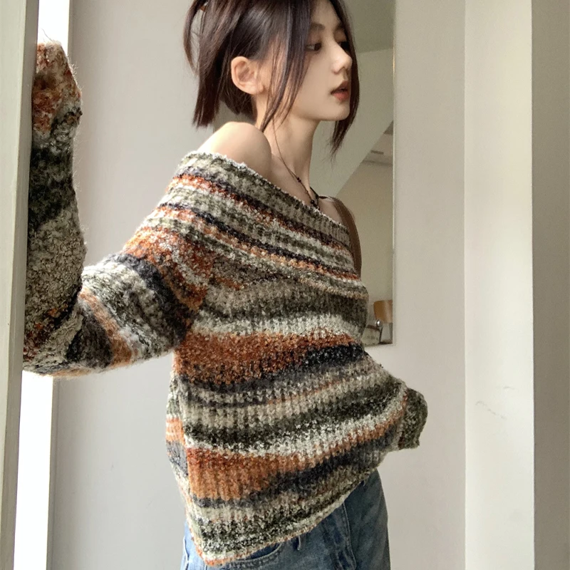 Vintage One Shoulder Slouchy Off Shoulder Sweater Pullovers Pullover Women Luxury Traf Sweaters and Jumpers O-neck Y2k Clothes
Vintage One Shoulder Slouchy Off Shoulder Sweater Pullovers Pullover Women Luxury Traf Sweaters and Jumpers O-neck Y2k Clothes