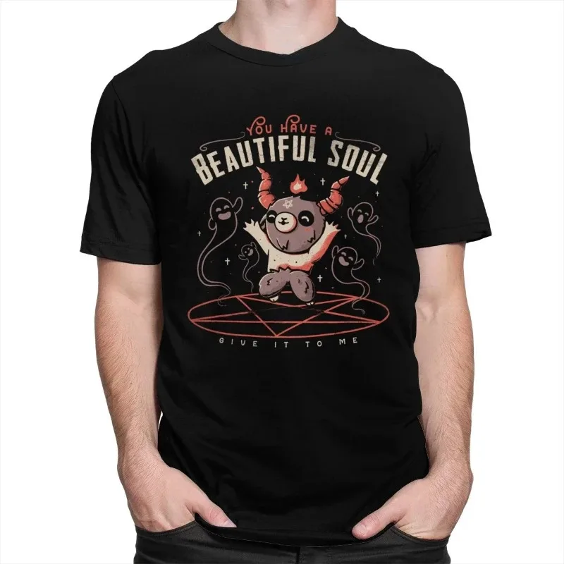 Мужская футболка с коротким рукавом крутая Baphomet Kawaii сатана occul затемненная коза
