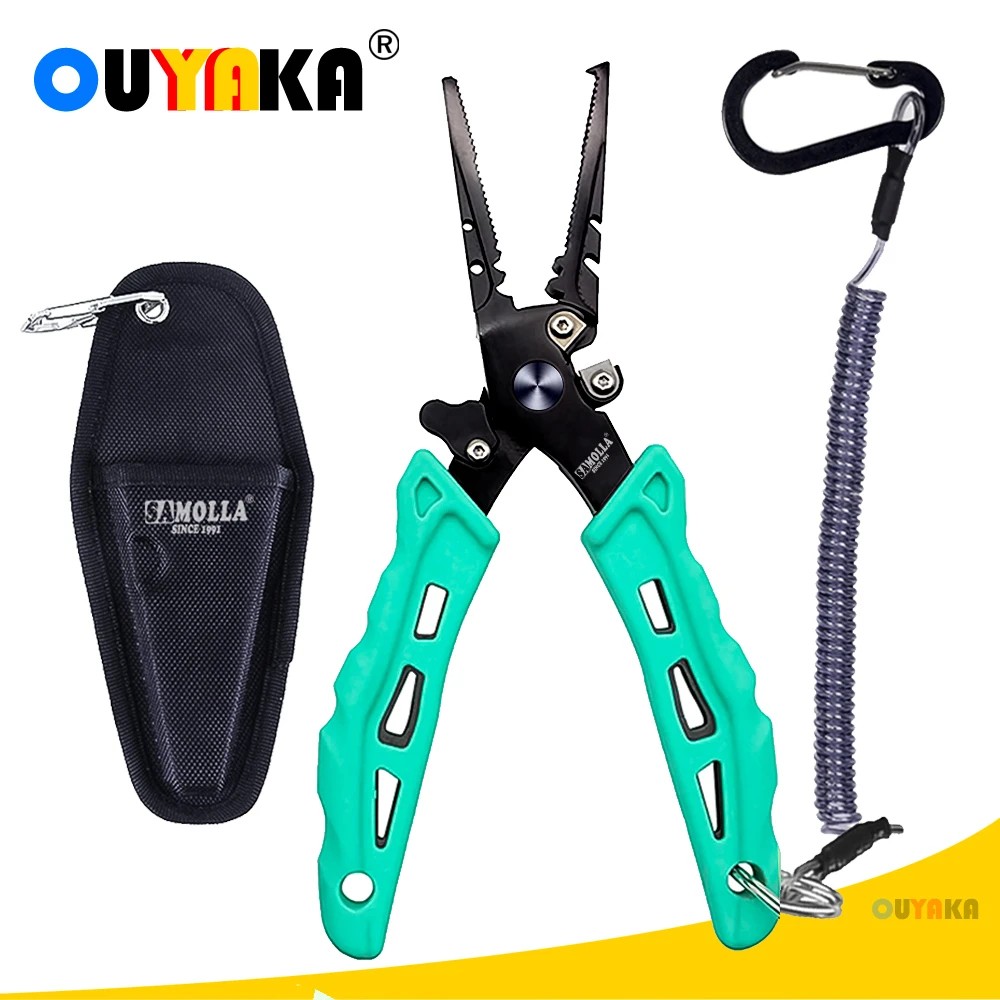New Fishing Pliers Grip 420 Stainless Steel body Line Cutter Multifunctional Knot Scissors Hook Remover Split Ring Equipment
New Fishing Pliers Grip 420 Stainless Steel body Line Cutter Multifunctional Knot Scissors Hook Remover Split Ring Equipment
