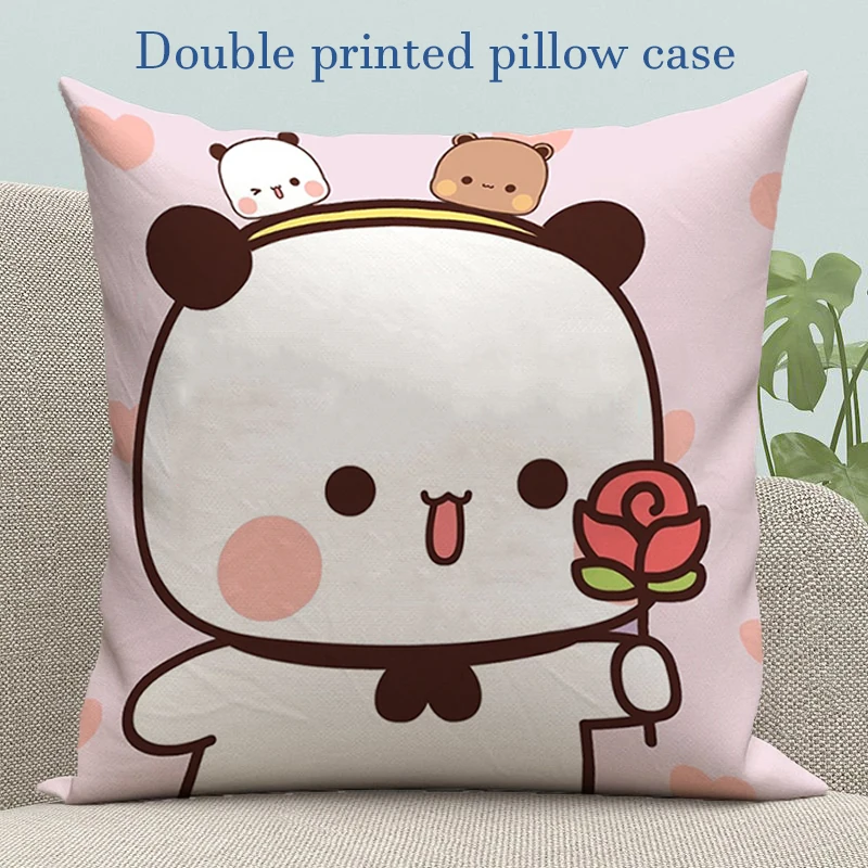 

Cute Pillow Cases Decorative Pillows Covers Kawaii Cushion Cover 45*45 Cartoon Bubu Dudu Silk Pillowcase Sofa Cushions 45x45 Bed