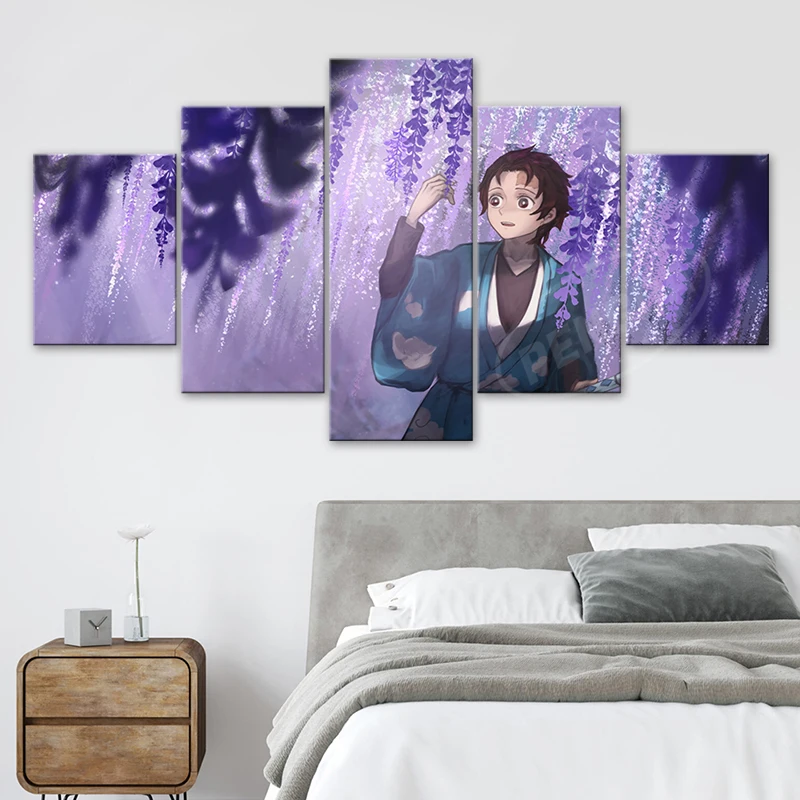 Canvas 5 Pieces Wall Art Print Anime Pictures Kamado Tanjirou Poster Paintings Demon Slayer Home Decor Modular Living Room Frame
Canvas 5 Pieces Wall Art Print Anime Pictures Kamado Tanjirou Poster Paintings Demon Slayer Home Decor Modular Living Room Frame