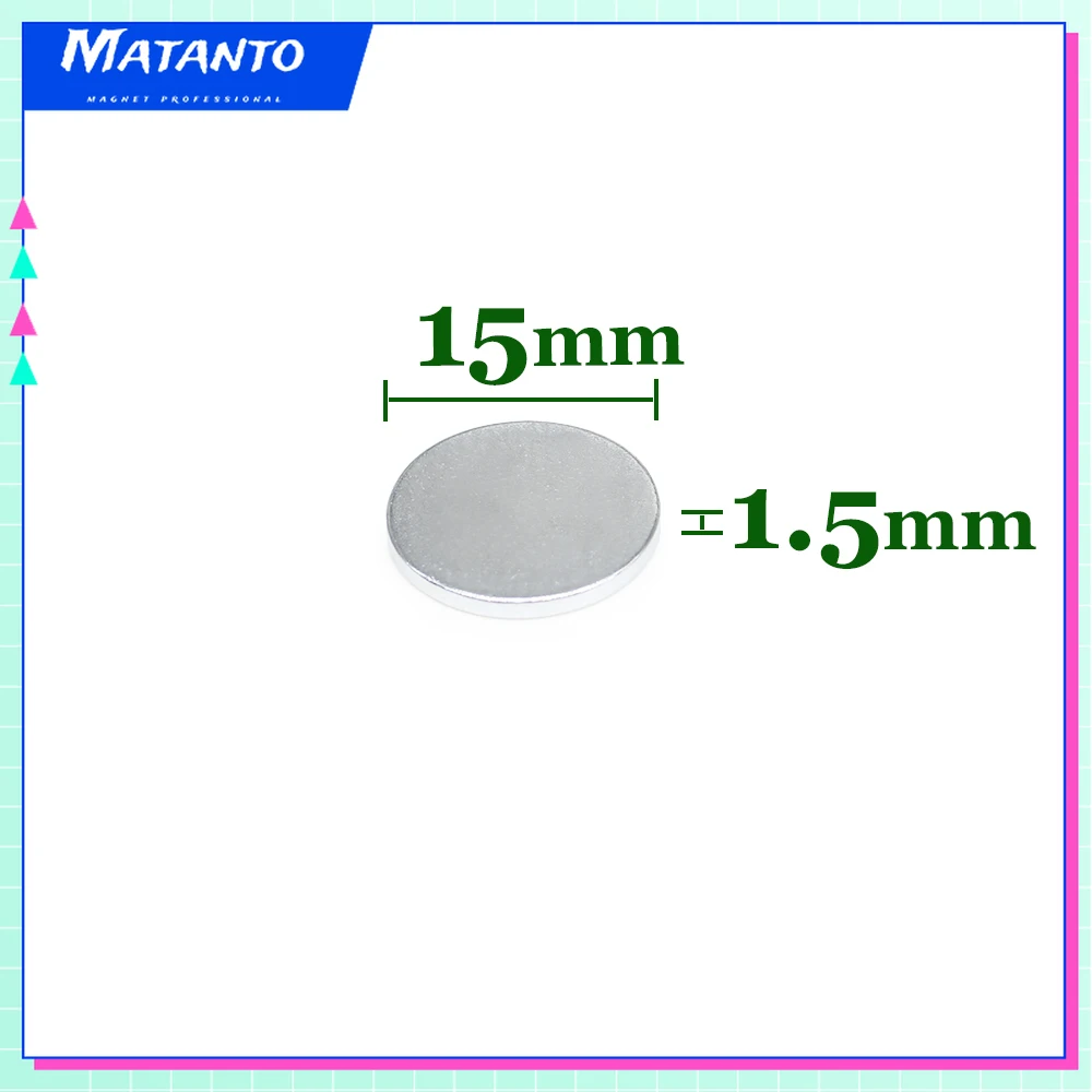 10/20/50/100/200PCS 15x1.5 Round Strong Powerful Magnets 15mmx1.5mm Disc Neodymium Permanent Magnets 15x1.5mm N35 15*1.5
10/20/50/100/200PCS 15x1.5 Round Strong Powerful Magnets 15mmx1.5mm Disc Neodymium Permanent Magnets 15x1.5mm N35 15*1.5