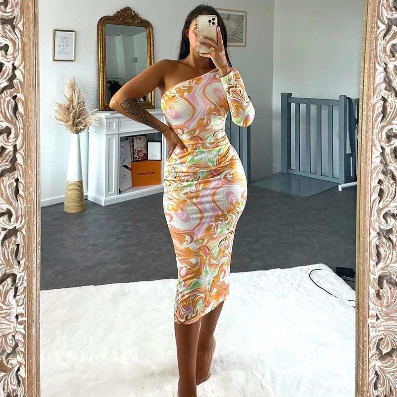 European And American-Style Cross-Border Women's Clothing2021New Fashion Printed Shoulder Long Sleeve Slim Fit Slimming Midi Dre
European And American-Style Cross-Border Women's Clothing2021New Fashion Printed Shoulder Long Sleeve Slim Fit Slimming Midi Dre