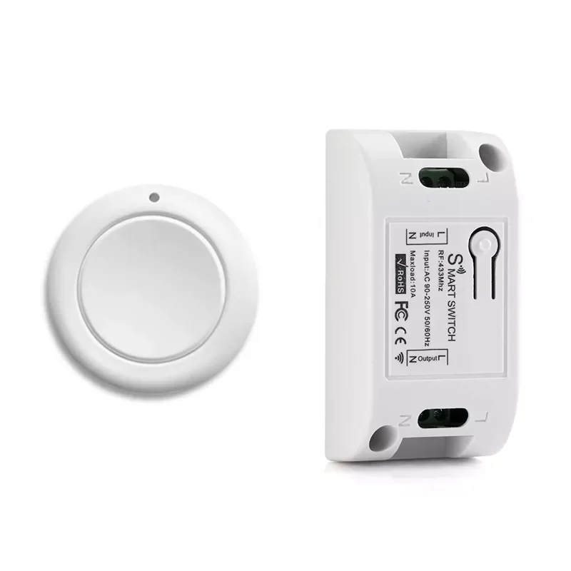 Smart Home Wireless Light RF 433 Mhz Remote Control AC 110V 220V Receiver Push Button Bedroom Ceiling Lamp
Smart Home Wireless Light RF 433 Mhz Remote Control AC 110V 220V Receiver Push Button Bedroom Ceiling Lamp