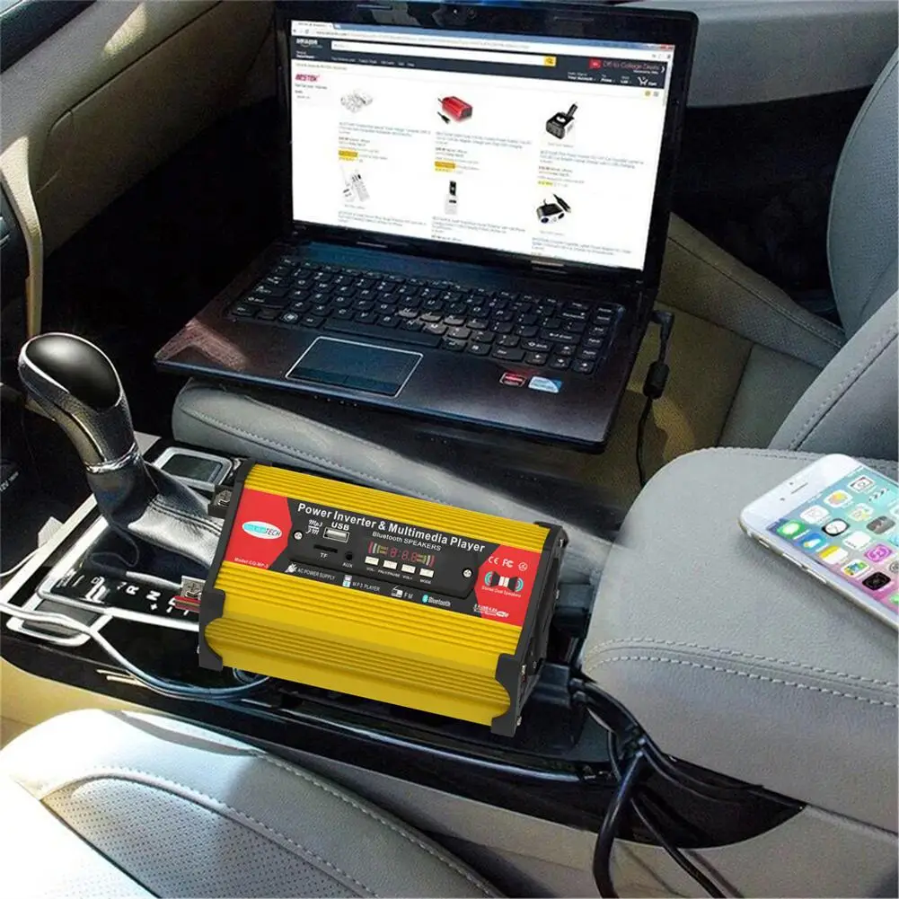 4000W Car Inverter DC 12V To AC 110/220V Multimedia Player Car Charger Converter MP3 Radio Digital Power Inverter for iPad Phone
4000W Car Inverter DC 12V To AC 110/220V Multimedia Player Car Charger Converter MP3 Radio Digital Power Inverter for iPad Phone