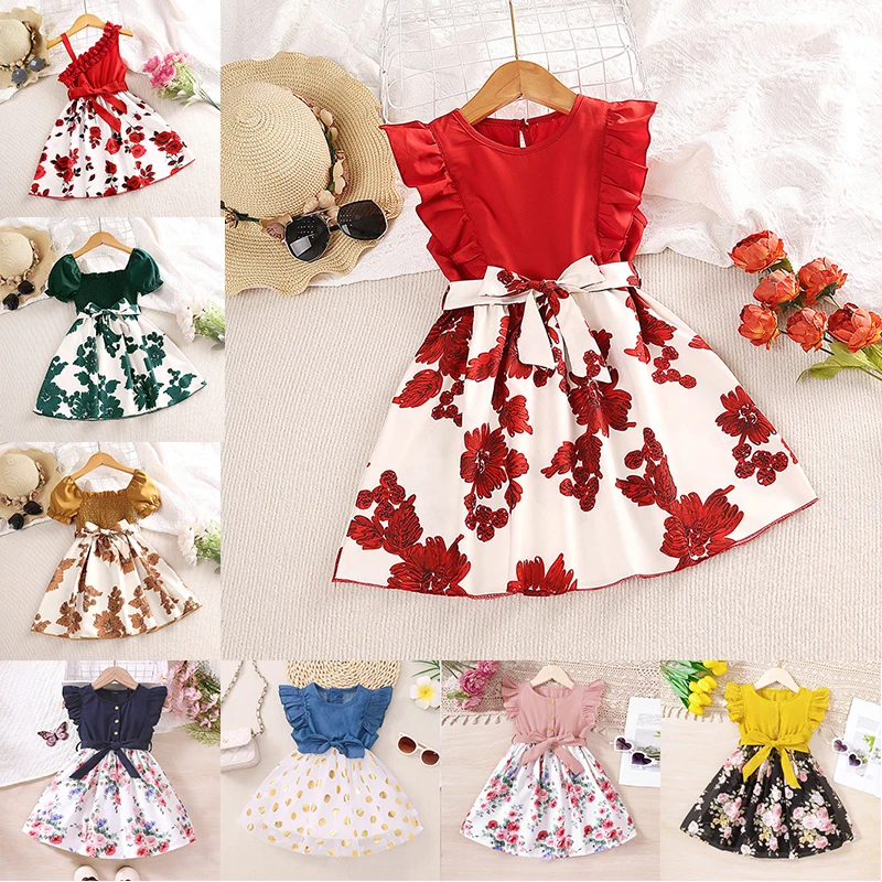 2023 Girls Floral Dress Patchwork Summer Printed Casual Dress Flying Sleeve Elegant Boho Beach Short Dress Fashion Style Vestido
2023 Girls Floral Dress Patchwork Summer Printed Casual Dress Flying Sleeve Elegant Boho Beach Short Dress Fashion Style Vestido
