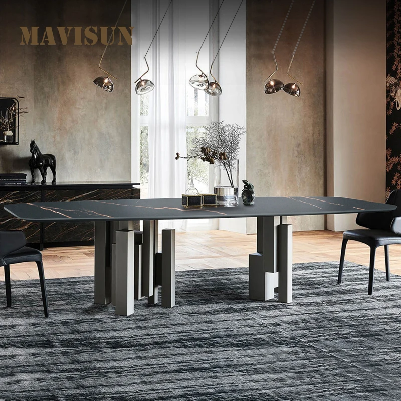 Indoor Light Luxury Marble Stone Rectangular Top Table And Chairs For Small Dining Room Modern Minimalist Creative Furniture
Indoor Light Luxury Marble Stone Rectangular Top Table And Chairs For Small Dining Room Modern Minimalist Creative Furniture
