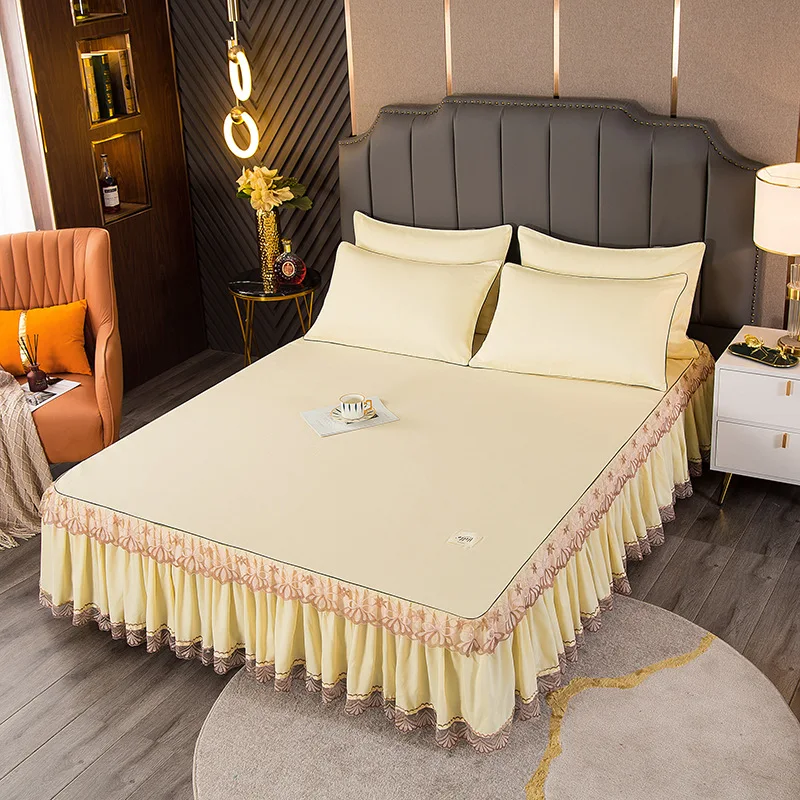 Solid color Lace Ruffled Bed Skirt Bedspread Mattress Cover Bed Linen Protector 90x200/120x200/150x200/180x200/180x220/200x220cm
Solid color Lace Ruffled Bed Skirt Bedspread Mattress Cover Bed Linen Protector 90x200/120x200/150x200/180x200/180x220/200x220cm