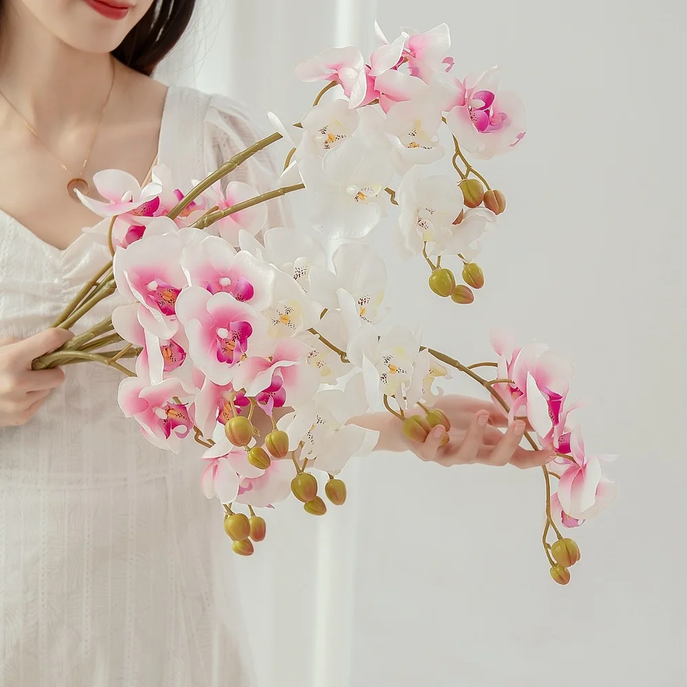 Phalaenopsis orchid with adhesive feel, Magnolia simulation, rose home decoration, artificial flower MW18903
Phalaenopsis orchid with adhesive feel, Magnolia simulation, rose home decoration, artificial flower MW18903
