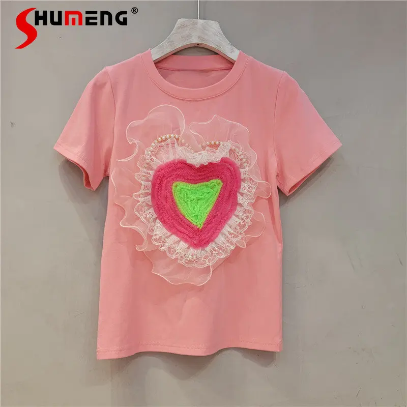Heavy Industry Beads Short-Sleeved T-shirt Women's Summer Design Sense Niche Western Style Fashion Slim-Fit Versatile Short Top
Heavy Industry Beads Short-Sleeved T-shirt Women's Summer Design Sense Niche Western Style Fashion Slim-Fit Versatile Short Top