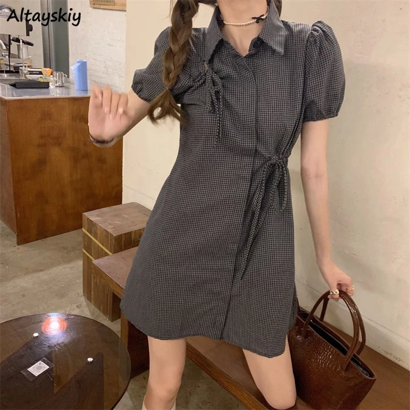 Short Puff Sleeve Dress Women Summer Plaid Temper Stylish Minority Retro Shirring Fashion Gentle Korean Style A-line Ins Leisure
Short Puff Sleeve Dress Women Summer Plaid Temper Stylish Minority Retro Shirring Fashion Gentle Korean Style A-line Ins Leisure