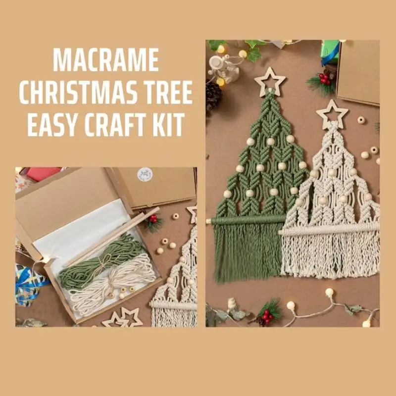 2pcs Cord Cotton Christmas Tree Macrame Kit Woven Xmas Festival DIY Hanging Ornaments Handmade Creative Gift Home Decoration
2pcs Cord Cotton Christmas Tree Macrame Kit Woven Xmas Festival DIY Hanging Ornaments Handmade Creative Gift Home Decoration