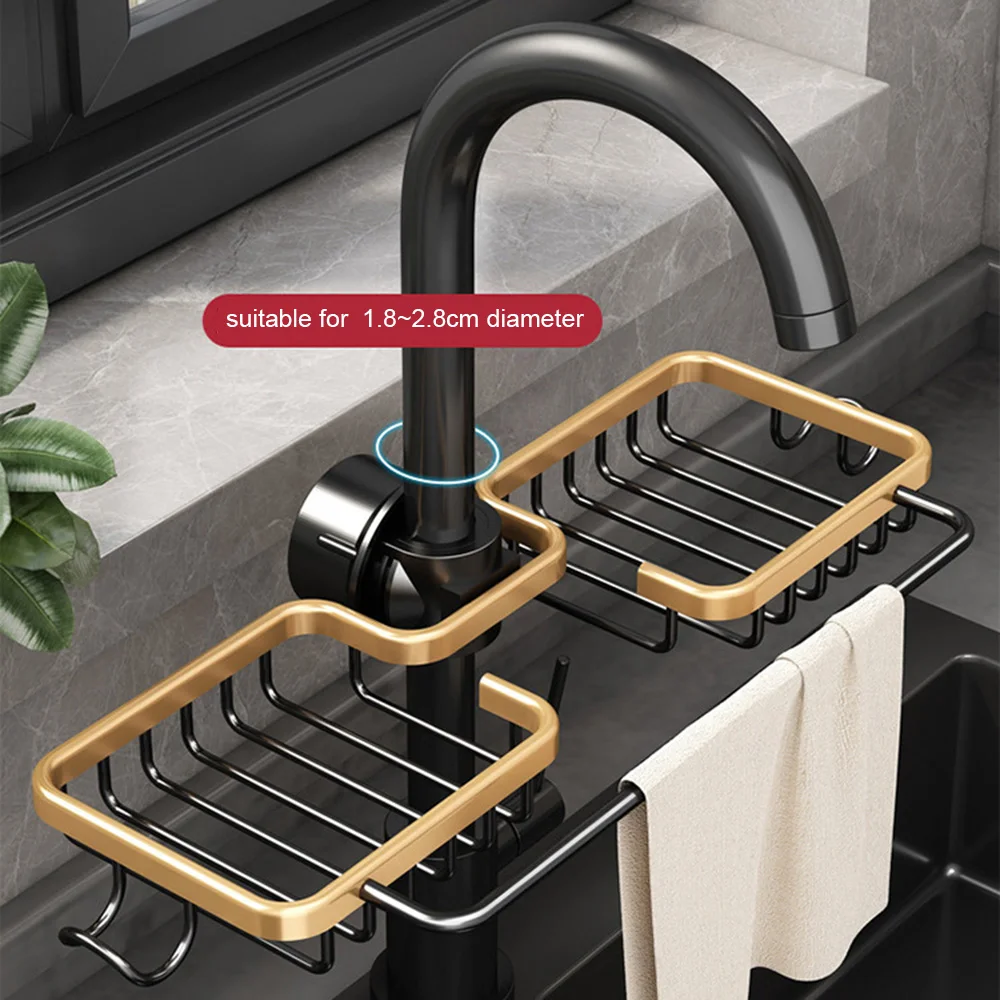 Sink Drain Rack Faucet Holder Sponge Storage Space Aluminum Soap Drainer Shelf Basket Organizer Bathroom Kitchen Accessories
Sink Drain Rack Faucet Holder Sponge Storage Space Aluminum Soap Drainer Shelf Basket Organizer Bathroom Kitchen Accessories