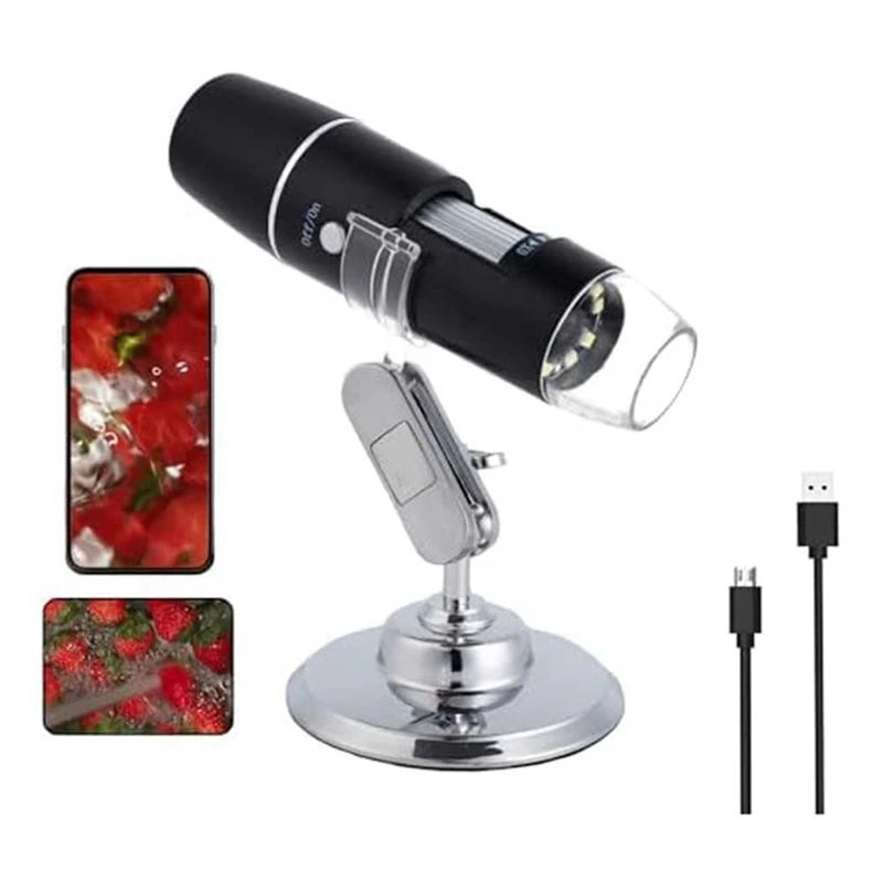 Wireless Digital Microscope Handheld USB Inspection Camera Black For Stand, Android, Mac, Computer 
Wireless Digital Microscope Handheld USB Inspection Camera Black For Stand, Android, Mac, Computer