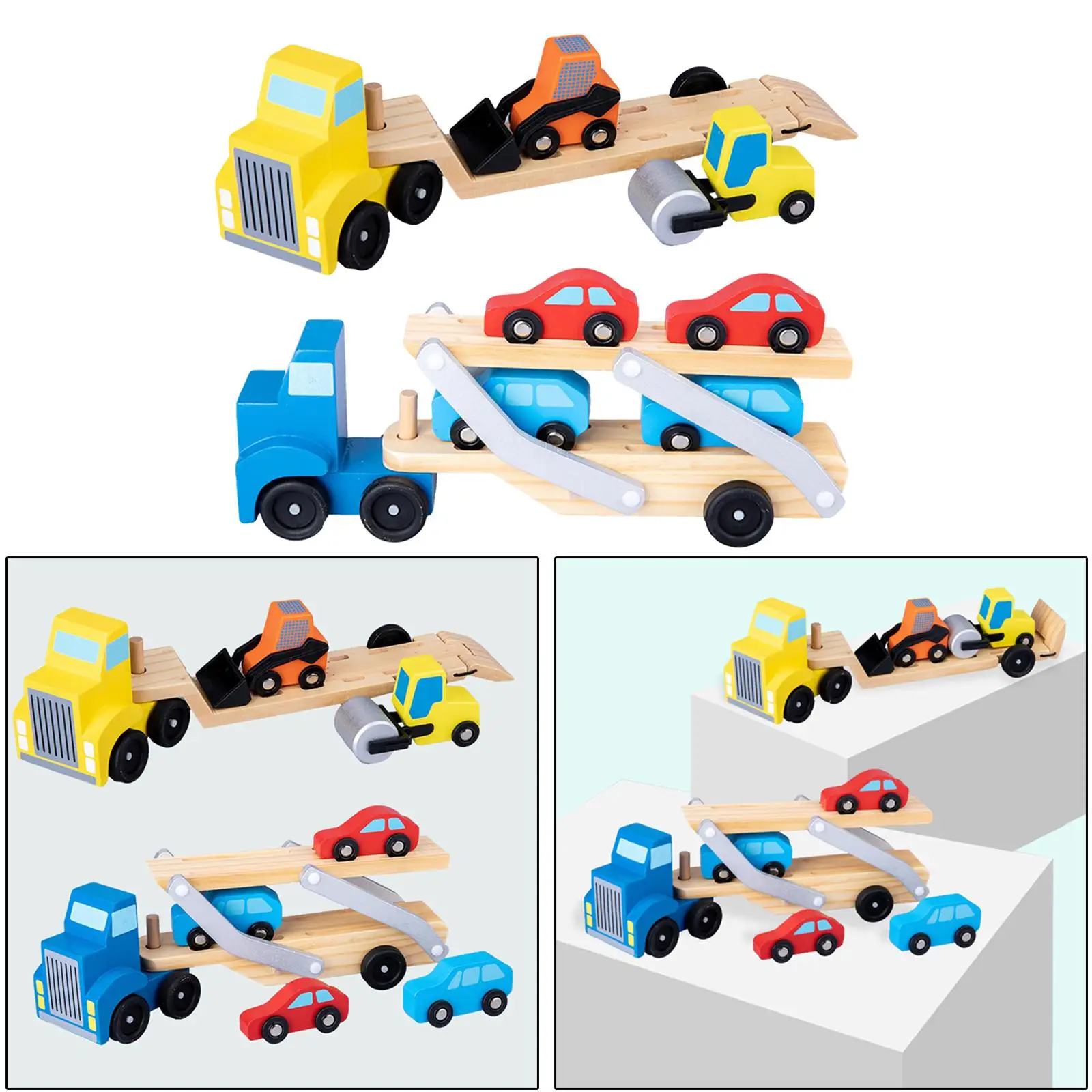 Wooden Tractor-Trailer Truck Toy with Car Set Educational Toys Vehicle Carrier for Kids Boys Children Birthday Gifts
Wooden Tractor-Trailer Truck Toy with Car Set Educational Toys Vehicle Carrier for Kids Boys Children Birthday Gifts