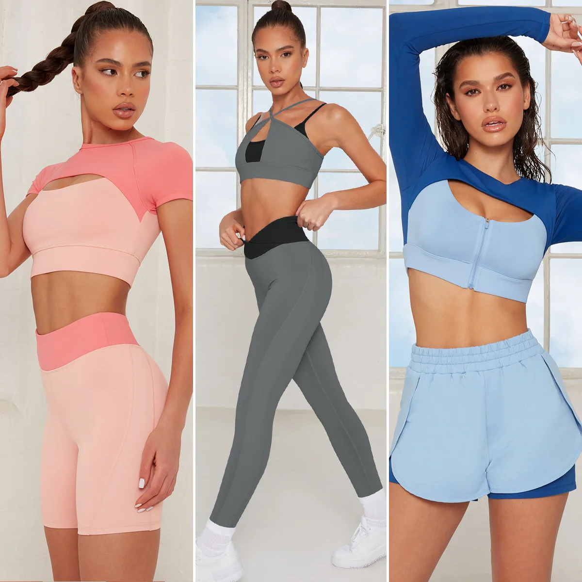 2 Piece Set Women Seamless Sport Outfits Yoga Set Fitness Suits High Waist Leggings Shorts Push Up Bra Workout Set Gym Clothing 
2 Piece Set Women Seamless Sport Outfits Yoga Set Fitness Suits High Waist Leggings Shorts Push Up Bra Workout Set Gym Clothing