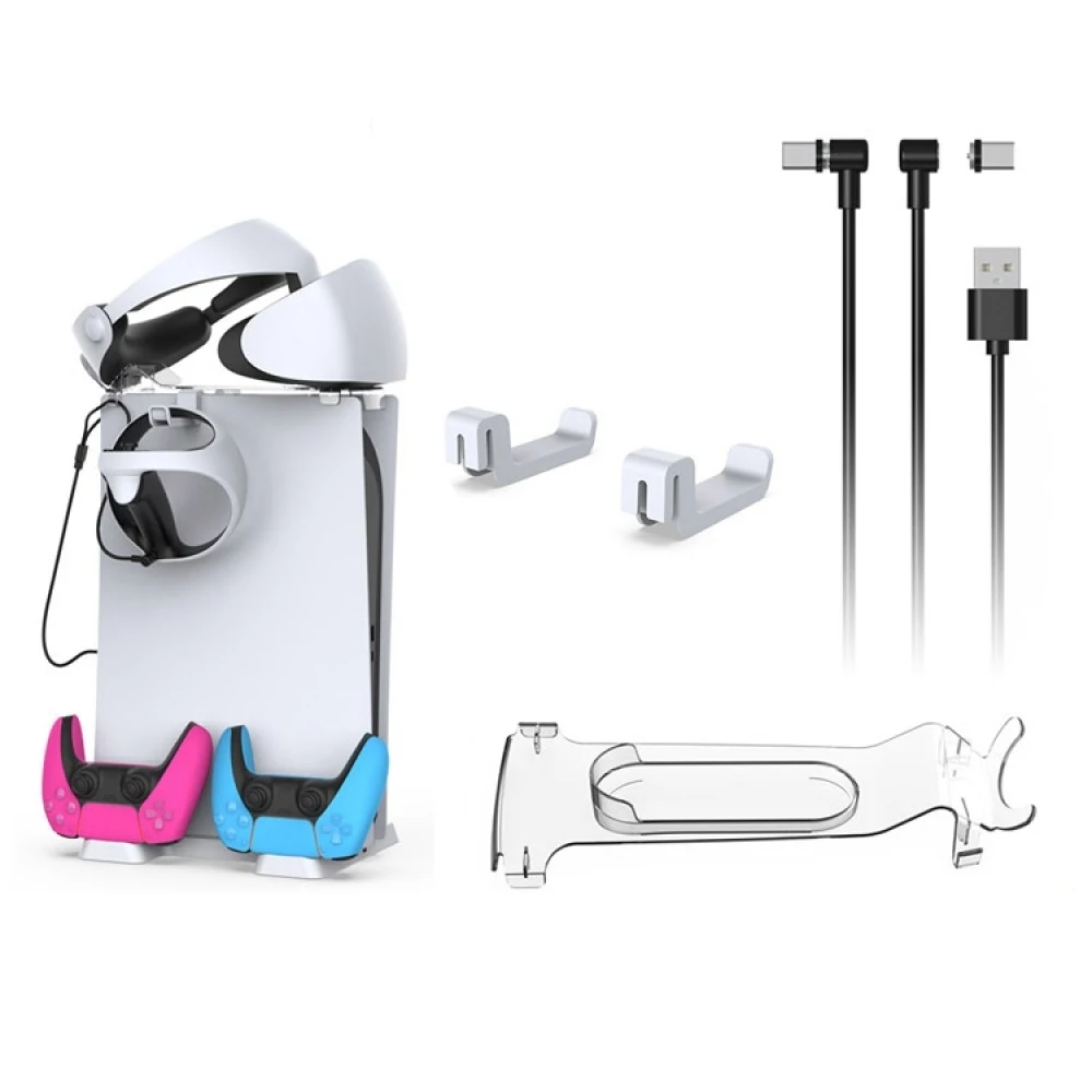 For PS5 Host Top for PSVR2 Storage Bracket + Handle / Headset Hangers + TYPE-C Charging Cable Set
For PS5 Host Top for PSVR2 Storage Bracket + Handle / Headset Hangers + TYPE-C Charging Cable Set