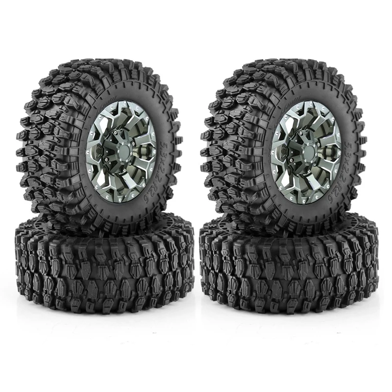 4Pcs 135Mm 2.6 Inch Metal Beadlock Wheel Rim Rubber Tire Kit Parts For 1/8 1/10 RC Crawler Car Axial SCX10 Wraith RR10 Capra
4Pcs 135Mm 2.6 Inch Metal Beadlock Wheel Rim Rubber Tire Kit Parts For 1/8 1/10 RC Crawler Car Axial SCX10 Wraith RR10 Capra