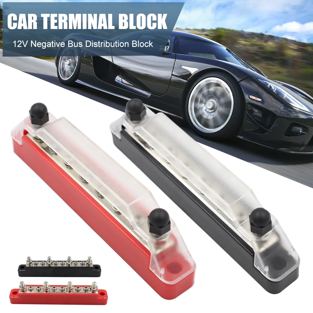 Bus Bar Power Distribution Block M6 Terminal Studs M4 Terminal Screws Battery Busbar with Cover for Car Marine Positive Negative
Bus Bar Power Distribution Block M6 Terminal Studs M4 Terminal Screws Battery Busbar with Cover for Car Marine Positive Negative
