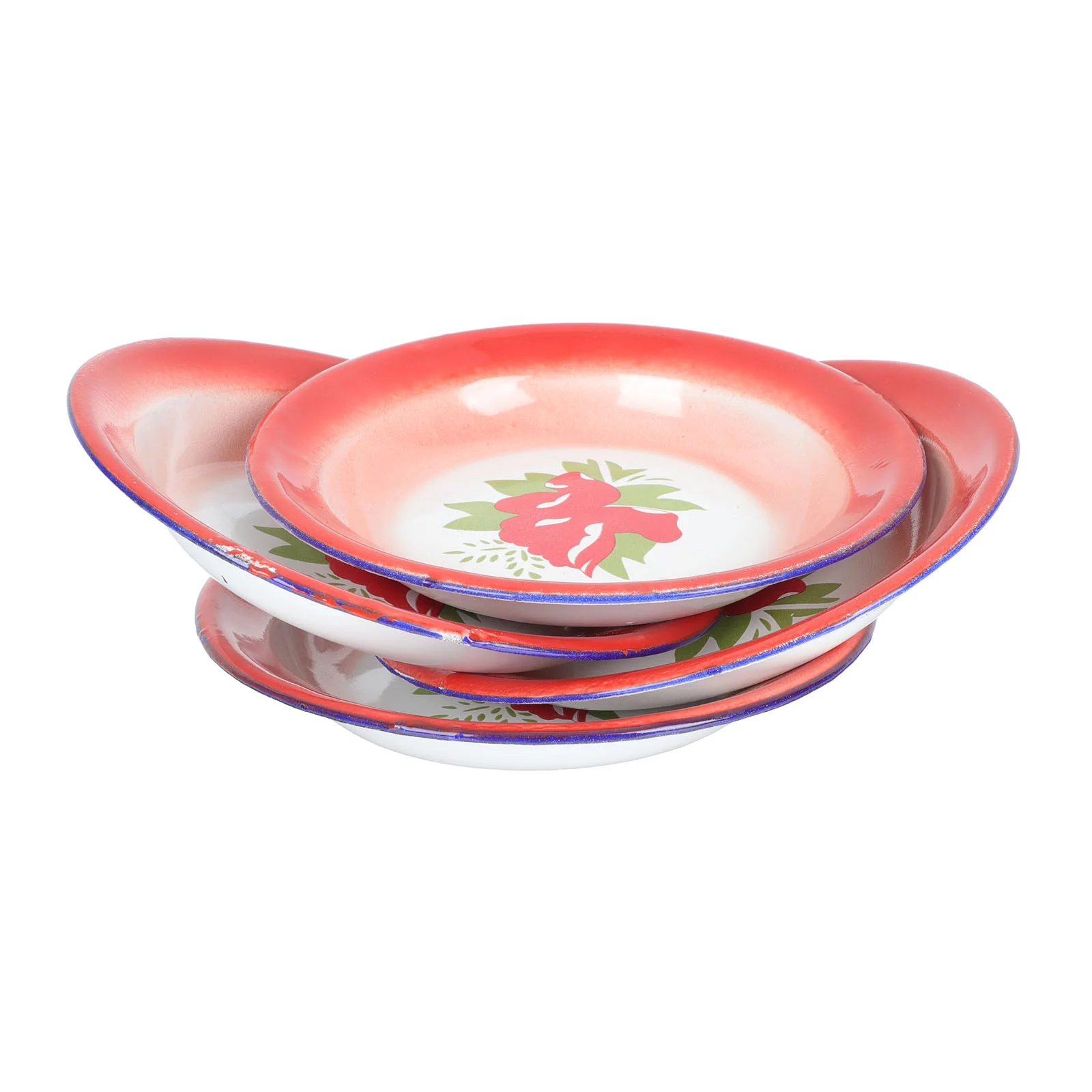 4Pcs Enamel Fruit Shallow Plate Pastry Entertaining Tray Household Enamelware
4Pcs Enamel Fruit Shallow Plate Pastry Entertaining Tray Household Enamelware