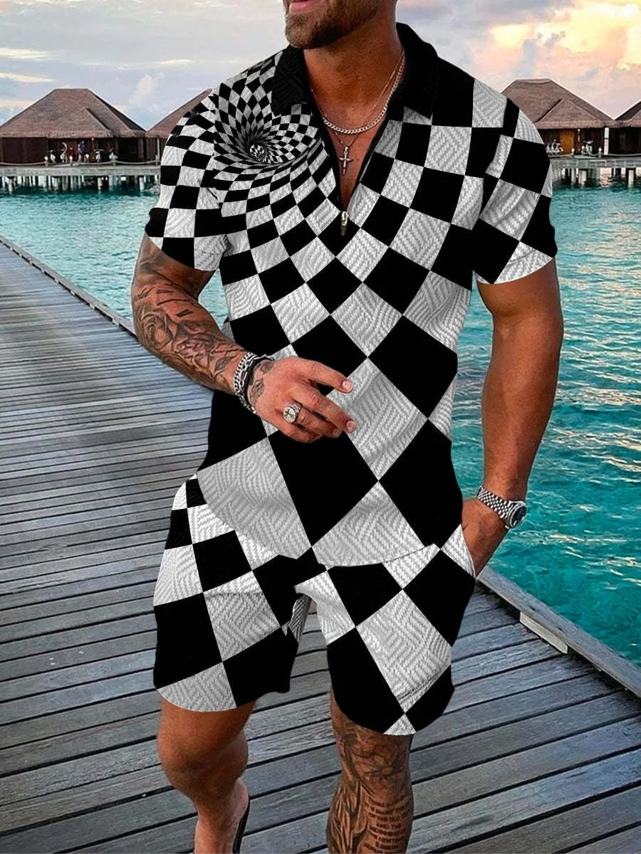 Men's Tracksuit Casual Summer Short Sleeve Polo Shirt and shorts Suit two-Piece Set Male Clothing Streetwear Clothes for Men
Men's Tracksuit Casual Summer Short Sleeve Polo Shirt and shorts Suit two-Piece Set Male Clothing Streetwear Clothes for Men