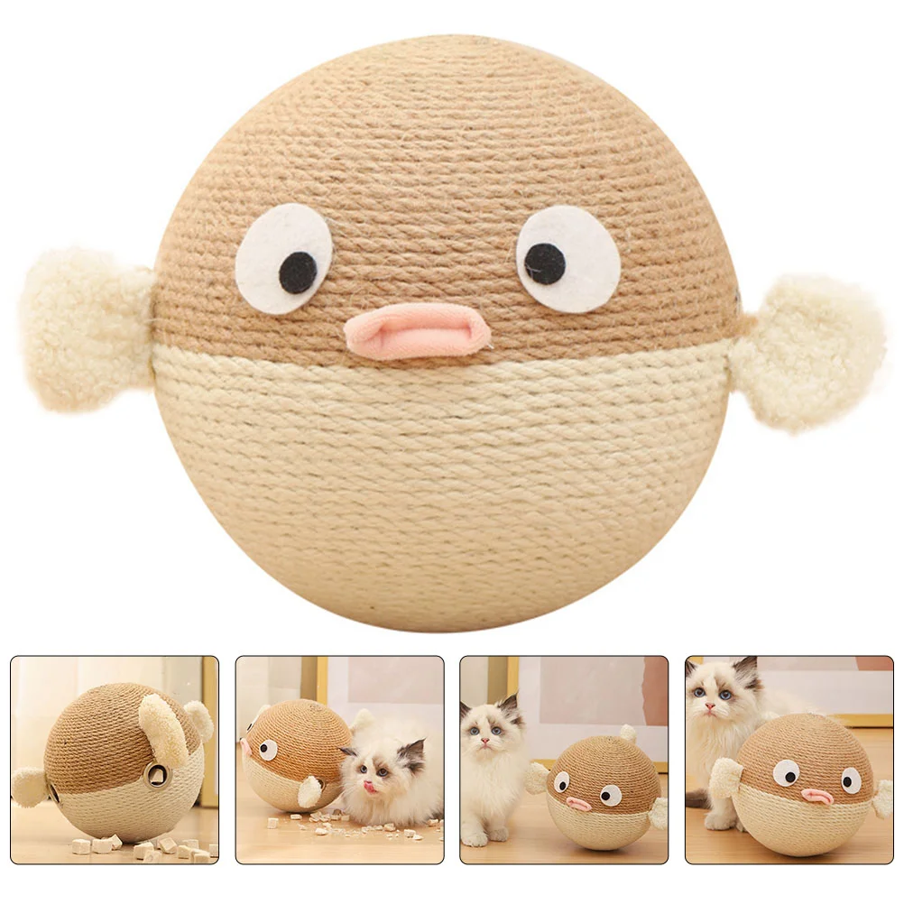 Cats Scratching Ball Natural Sisal Scratching Toy Multi-functional Cat Treat Dispenser
Cats Scratching Ball Natural Sisal Scratching Toy Multi-functional Cat Treat Dispenser