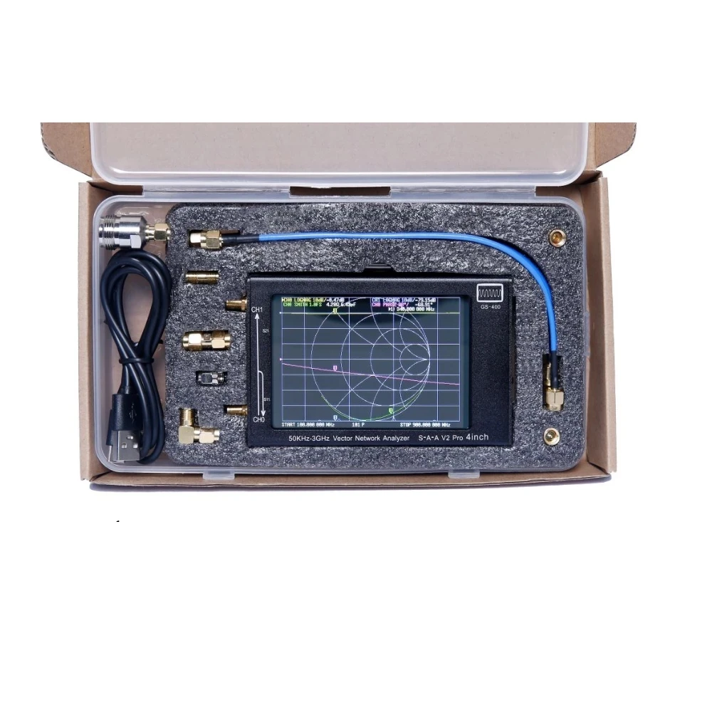 Диагональ 4-дюймового сенсорного экрана NanoVNA V2 Pro, Векторный анализатор сети, антенный анализатор 50 кгц-3 ГГц с 0.5ppm TCXO
Диагональ 4-дюймового сенсорного экрана NanoVNA V2 Pro, Векторный анализатор сети, антенный анализатор 50 кгц-3 ГГц с 0.5ppm TCXO
