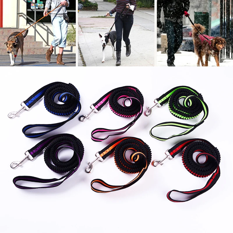 

1.8M Dog Leash Pet Nylon Jogging Harness Leash Rope Stretch Walking Rope For Puppy Medium Large Width 1-2.5Cm Stretch