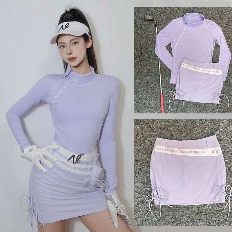 Golf Summer Women's Purple Fashion Outdoor Sports Top Clothing Girl Comfortable Wear Skirt Suit
Golf Summer Women's Purple Fashion Outdoor Sports Top Clothing Girl Comfortable Wear Skirt Suit