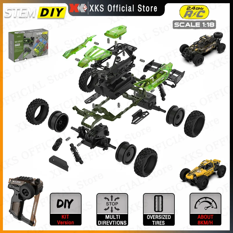 2022 New 1/18 RC Car 2.4G Remote Control 2 Wheel Drive Off Road Climbing RC Kit Diy Raring Car Toy Vehicle Gift for Boys
2022 New 1/18 RC Car 2.4G Remote Control 2 Wheel Drive Off Road Climbing RC Kit Diy Raring Car Toy Vehicle Gift for Boys