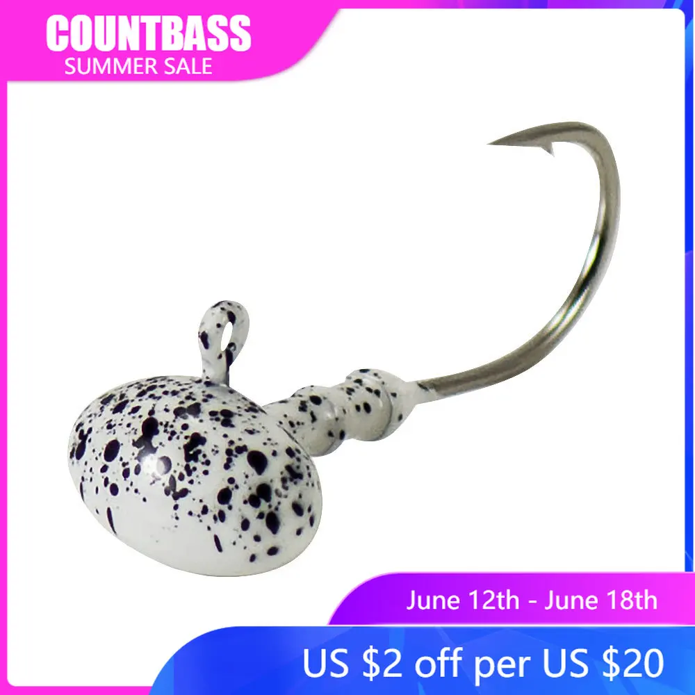 COUNTBASS Oval Football Jigheads 8g 12g 28g Fishing Lures with Decoy Hook Sinker Weight For Soft Plastic Lures Worms
COUNTBASS Oval Football Jigheads 8g 12g 28g Fishing Lures with Decoy Hook Sinker Weight For Soft Plastic Lures Worms