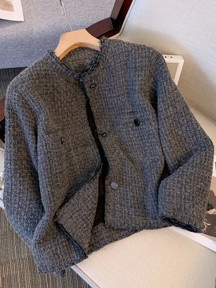 SMTHMA High-Quality Street Runway Style Small Fragrance Short Tweed Coat For Women Spring And Autumn Woolen Outerwear Top
SMTHMA High-Quality Street Runway Style Small Fragrance Short Tweed Coat For Women Spring And Autumn Woolen Outerwear Top