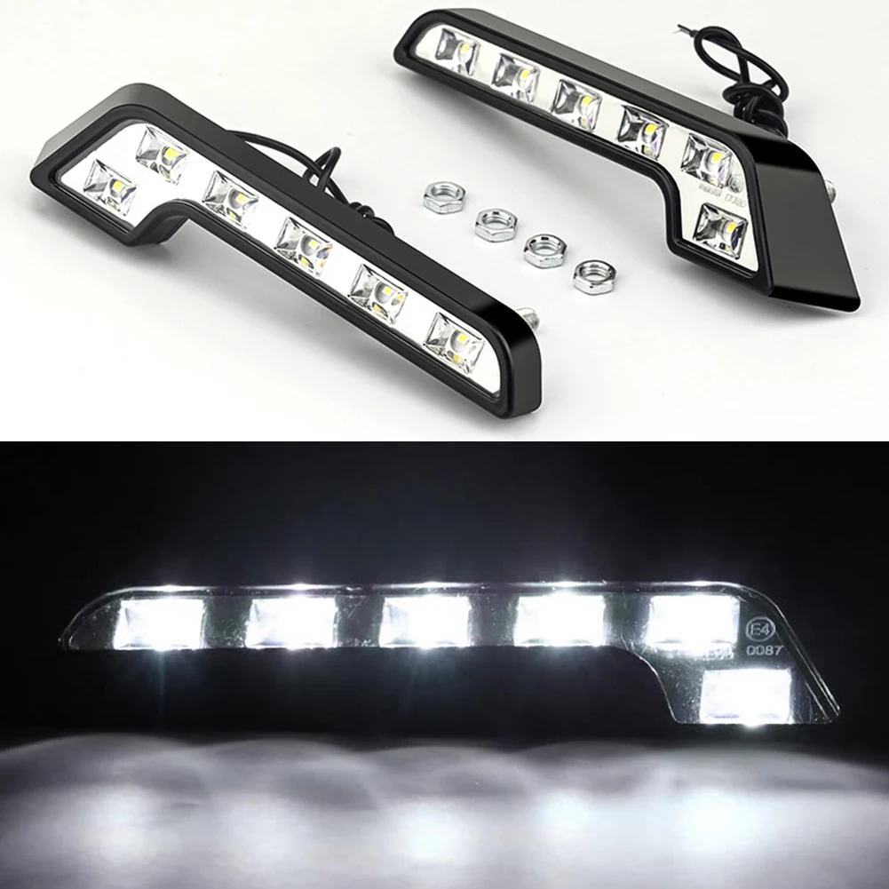 1 Pair 12V Daytime Running Light Driving Fog Lamp Super White 6 LED Car Front Grille Mount Fog Lights Waterproof Car Accessories
1 Pair 12V Daytime Running Light Driving Fog Lamp Super White 6 LED Car Front Grille Mount Fog Lights Waterproof Car Accessories