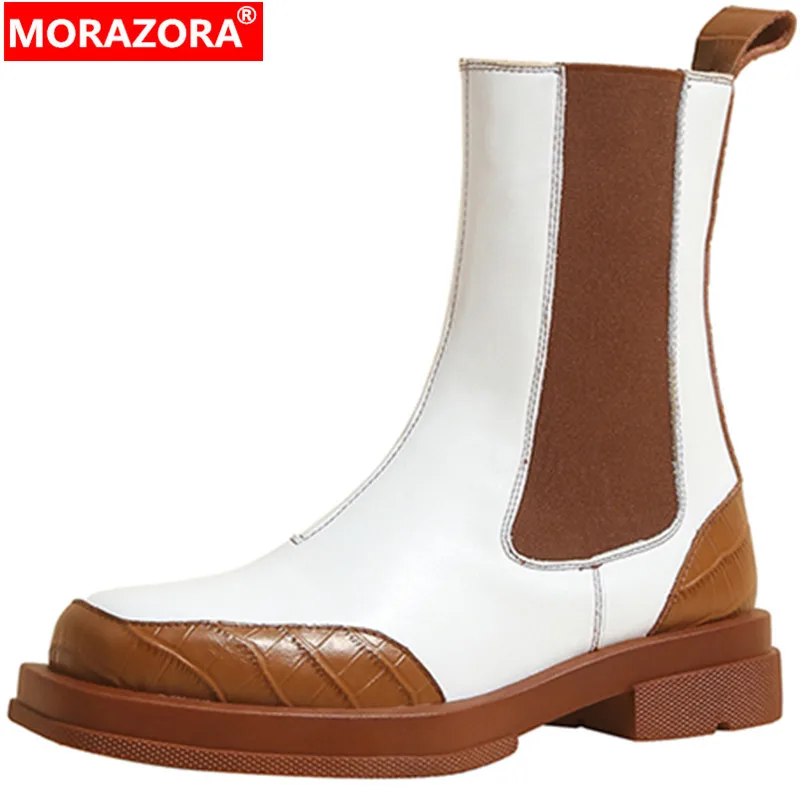 Женские ботильоны из натуральной кожи MORAZORA, Черные ботильоны на платформе и квадратном среднем каблуке, на шнуровке, новинка зимнего сезона 2022
Женские ботильоны из натуральной кожи MORAZORA, Черные ботильоны на платформе и квадратном среднем каблуке, на шнуровке, новинка зимнего сезона 2022